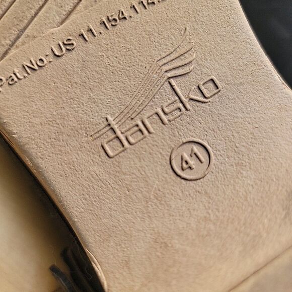 Dansko berry black burnished Leather  suede shoes Size 41 - Picture 5 of 9